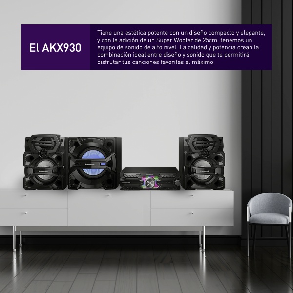 EQUIPO DE MUSICA PANASONIC SC-AKX520 650W EQUIPO DE MUSICA AUDIO