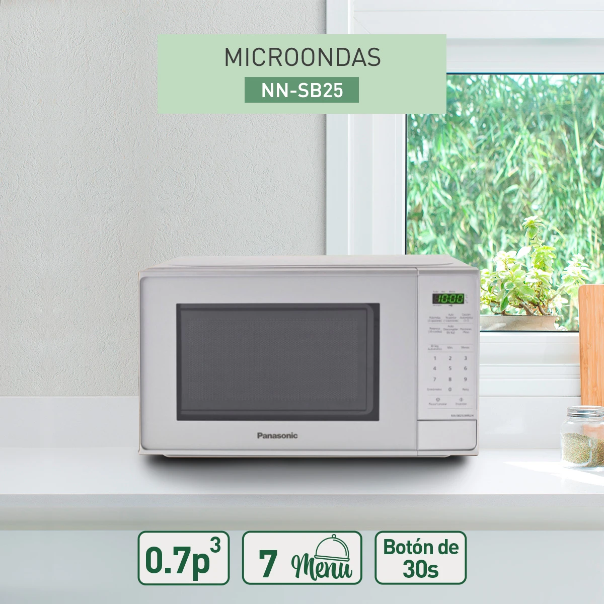 Microondas 7 con Menús Automáticos SB25 - Panasonic Panamá