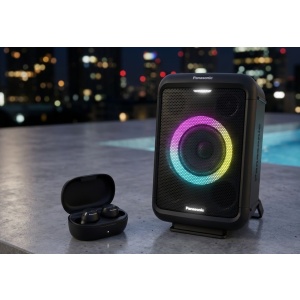 Combo de Torre de Sonido BMAX5 75W RMS con BlueThooth con Audífono True Wireless B120 con 26 horas de batería