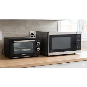 Combo Microondas Inverter con 7 Menús Automáticos SC649 y un Horno Tostador de 9L H900